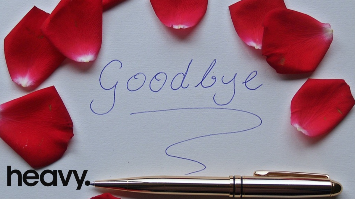 Goodbye written on paper.