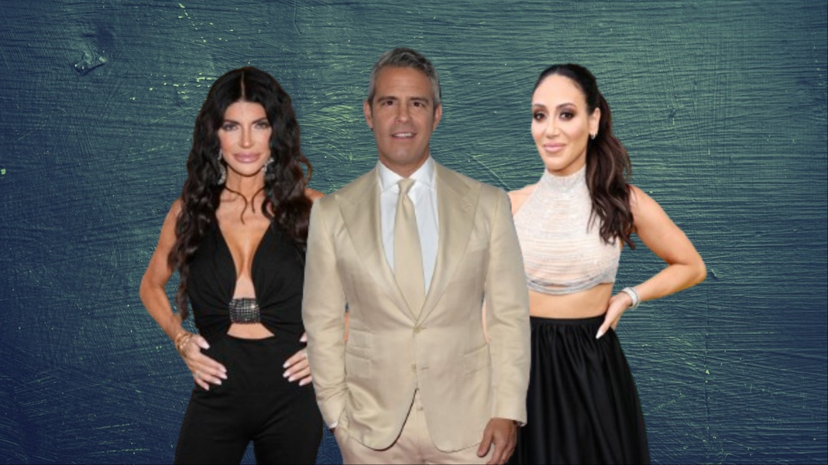 Teresa Giudice, Andy Cohen and Melissa Gorga.