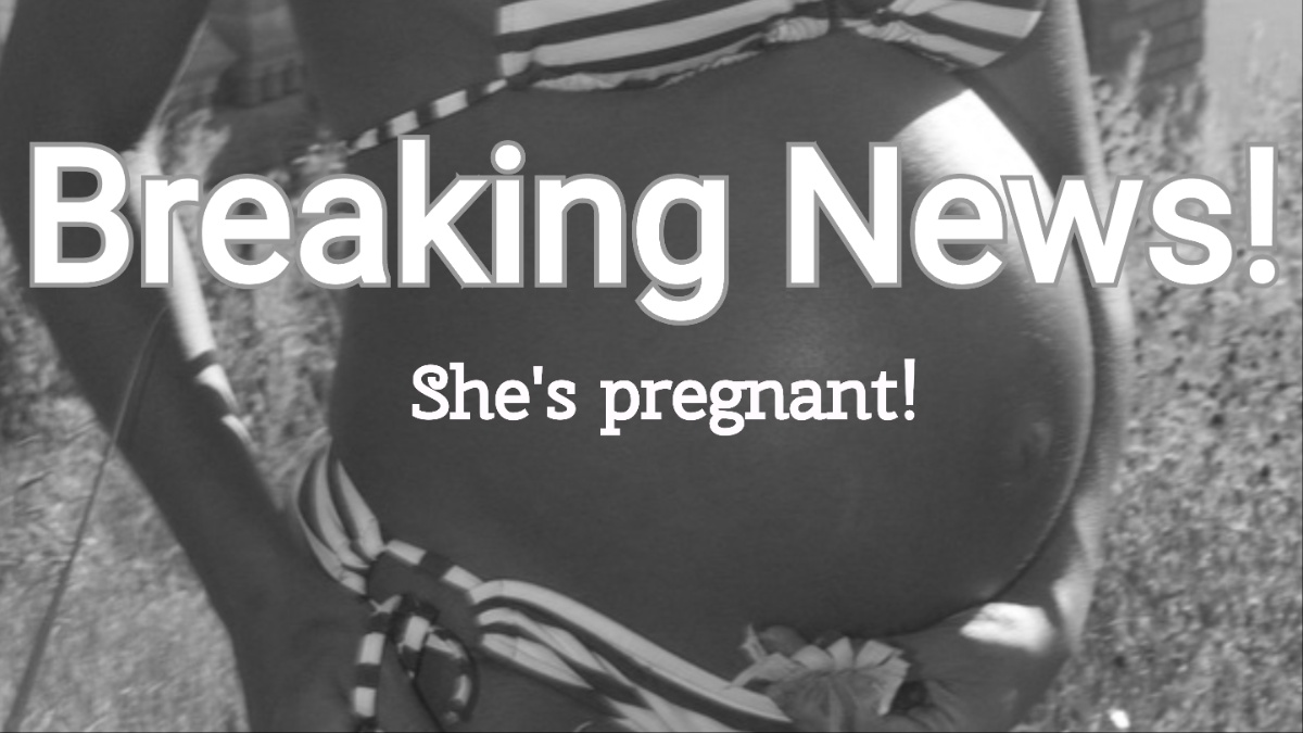 A baby bump.