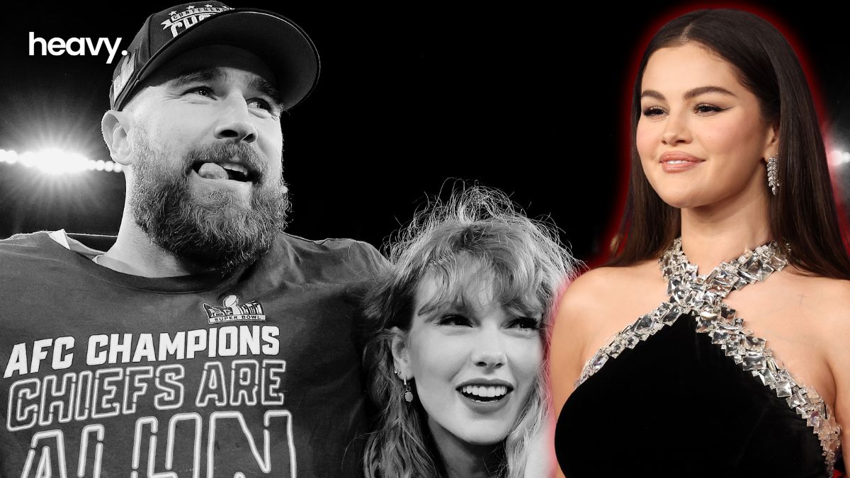 Selena Gomez, Taylor Swift, and Travis Kelce.