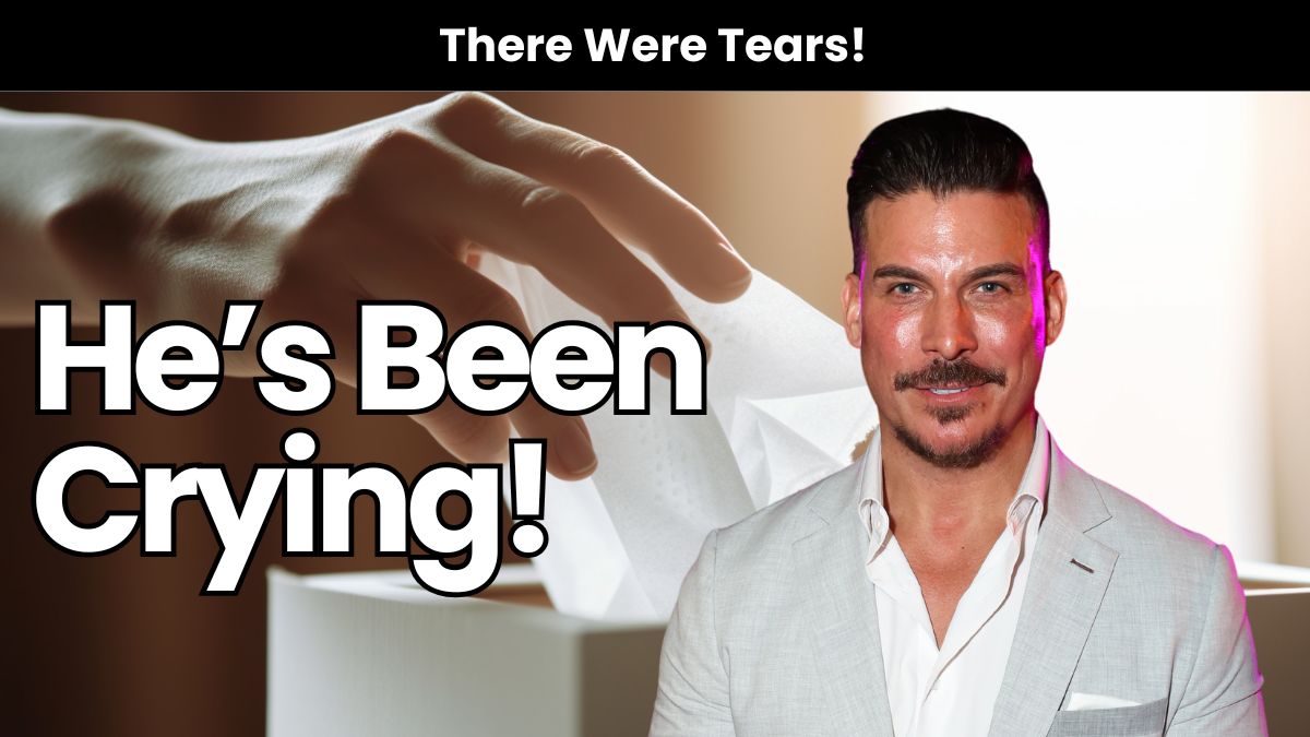 He's been crying.