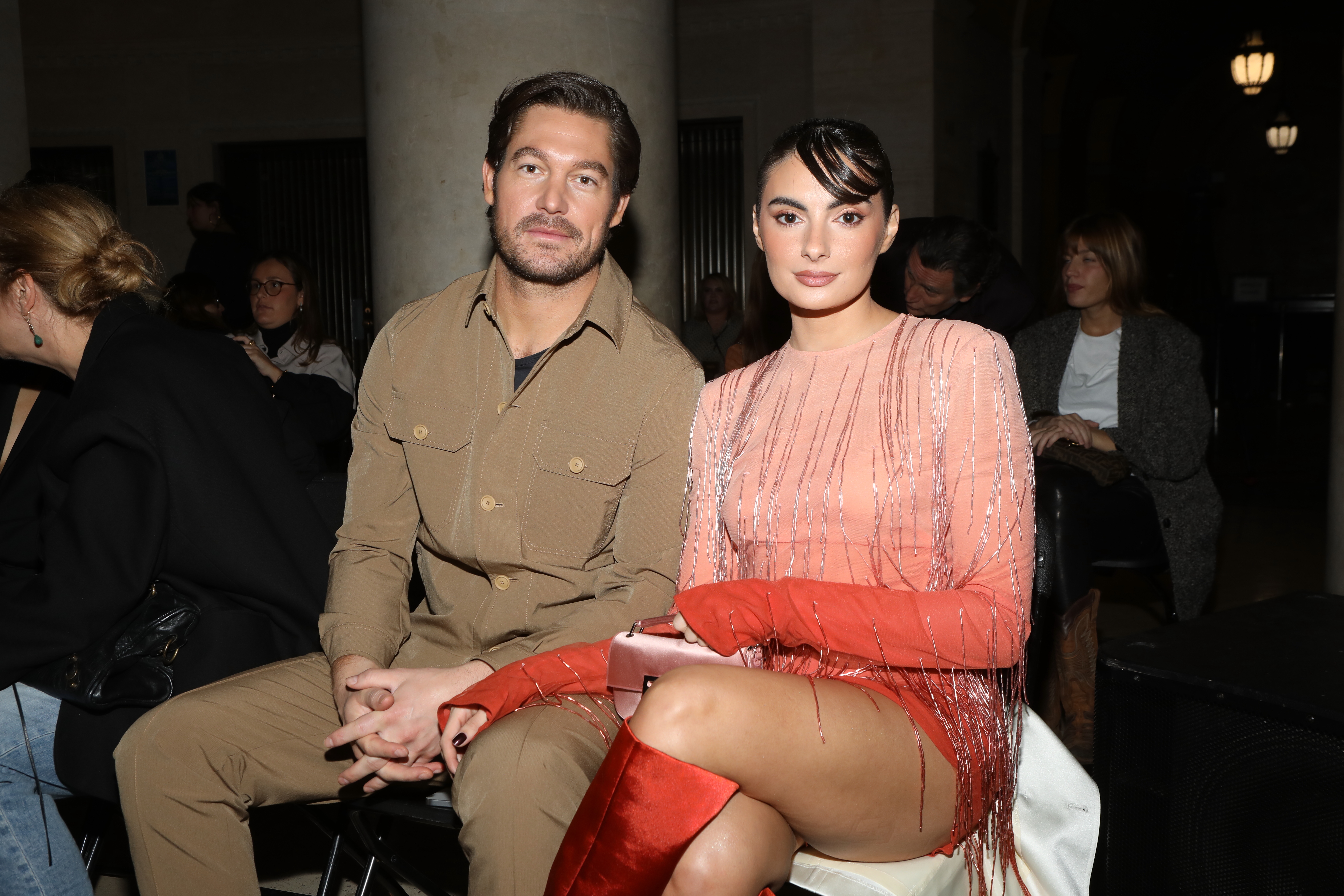 Craig Conover and Paige Desorbo attend the Cucculelli Shaheen fashion show