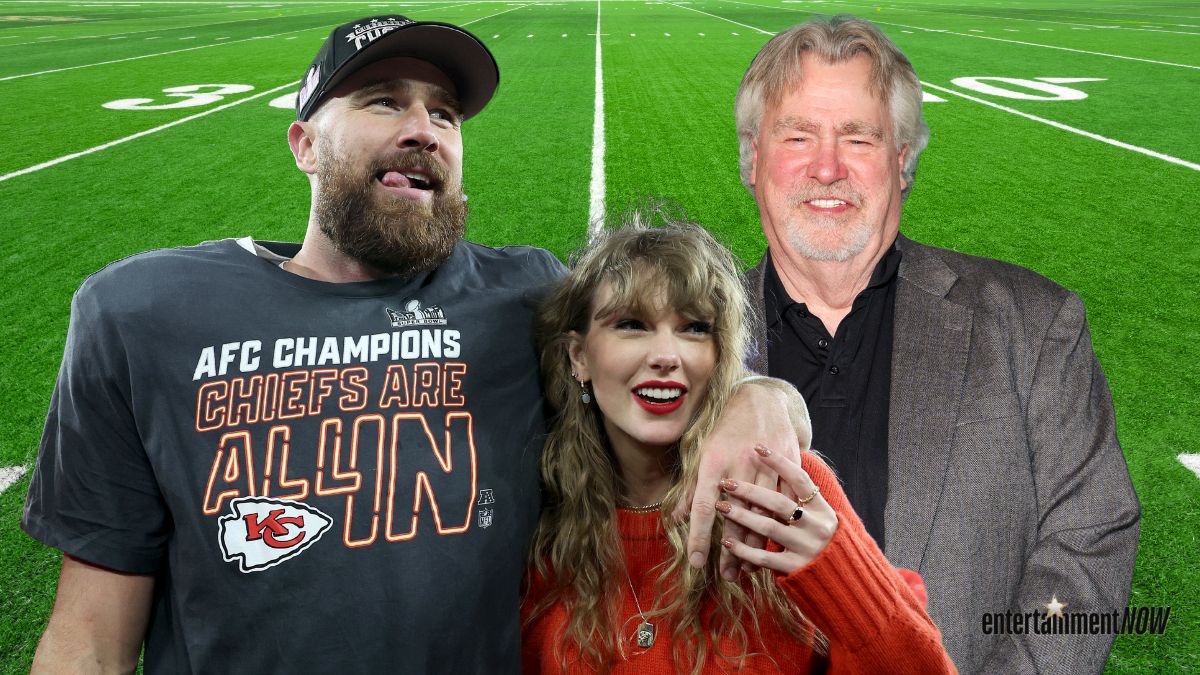 Travis Kelce, Taylor Swift, and Ed Kelce.