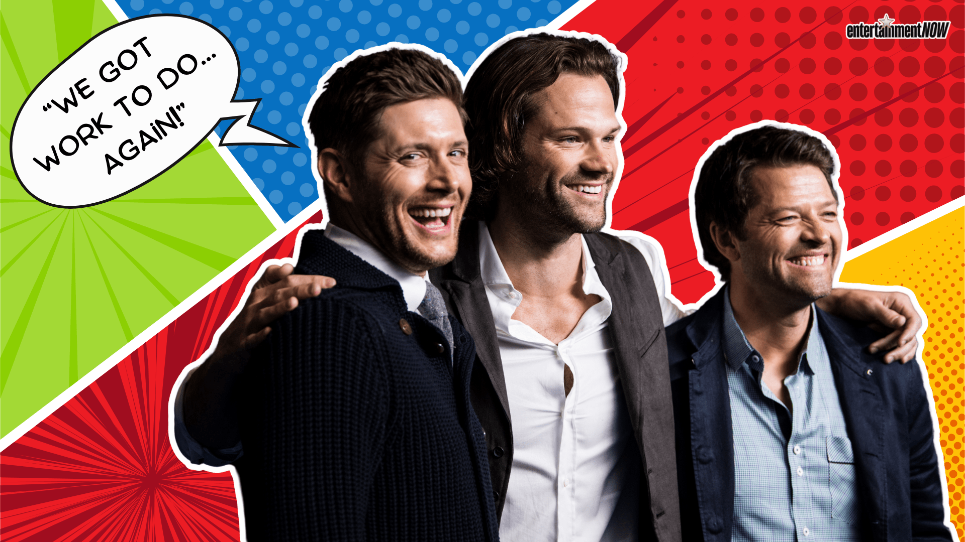 Jensen Ackles, Jared Padalecki, and Misha Collins in “The Boys”