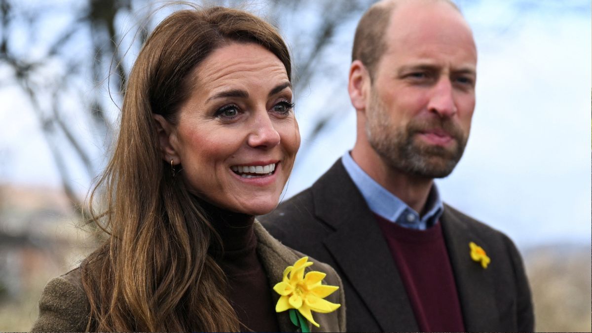 Prince William, Prince of Wales and Catherine, Princess of Wales visit Meadow Street Community Garden and Woodland on February 26, 2025 in Pontypridd, Wales.