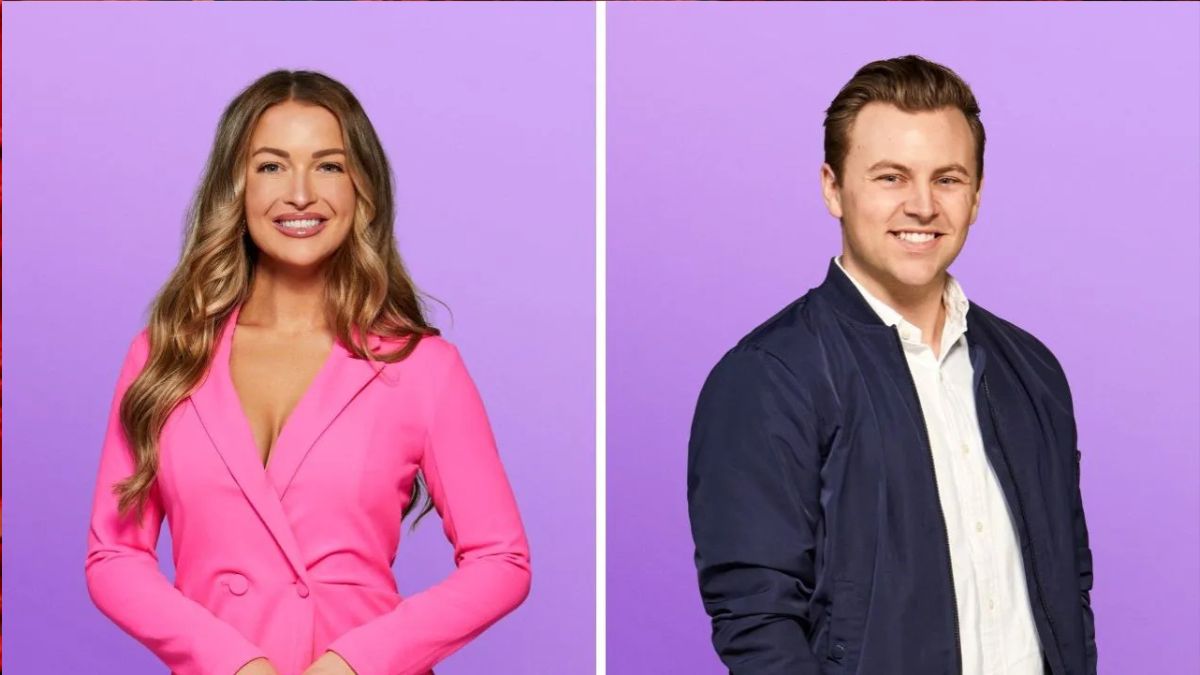 Love Is Blind season 8 couple Taylor and Daniel in their official cast photos.