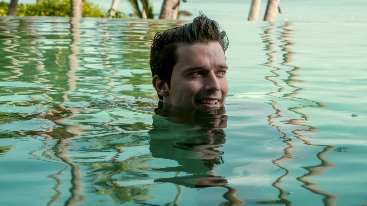 Patrick Schwarzenegger as Saxon Ratliff on White Lotus season 3