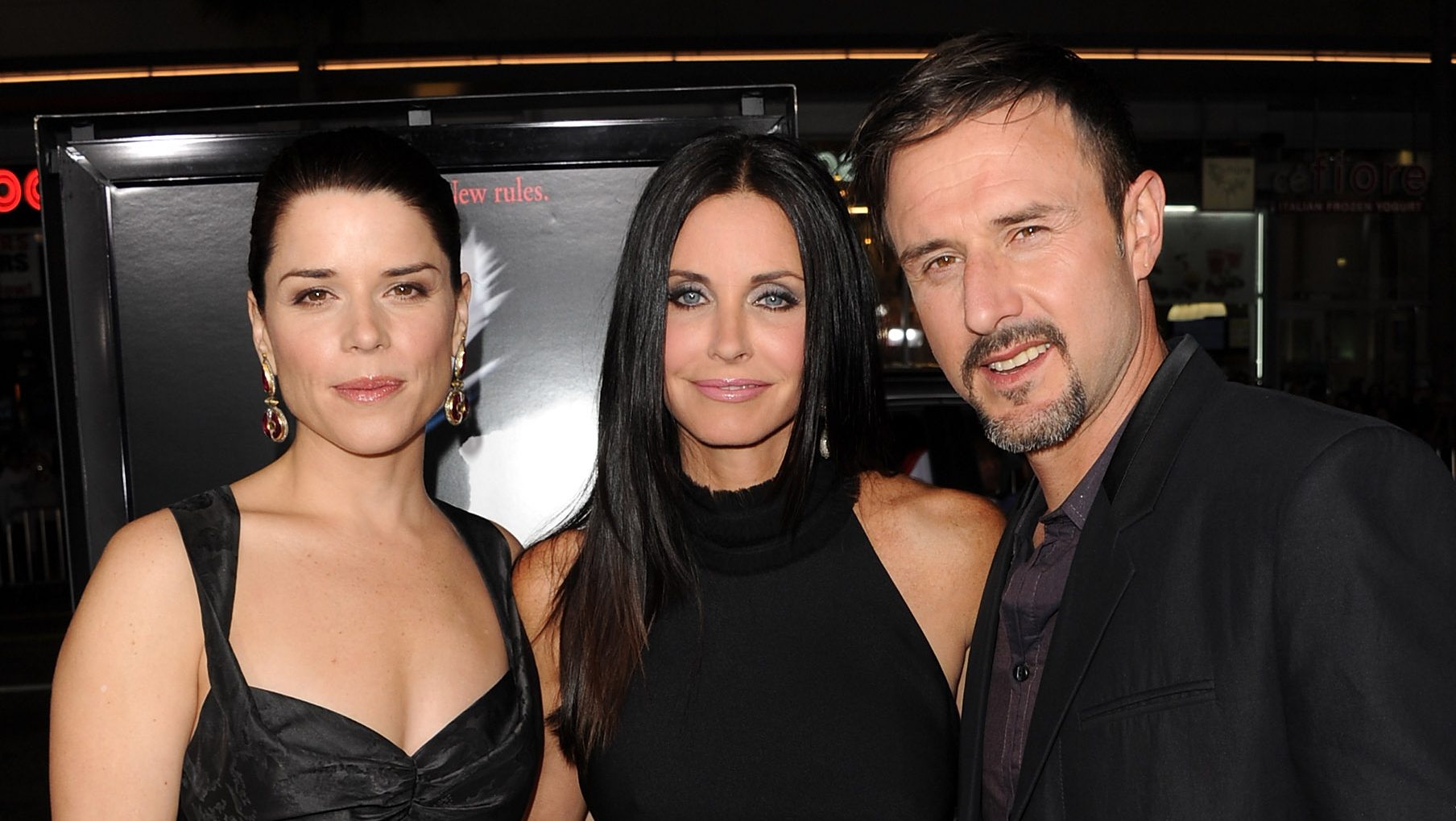 Neve Campbell, Courteney Cox, David Arquette, Scream
