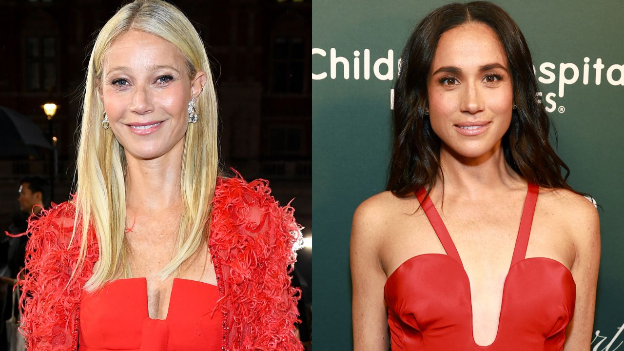 Side by side collage of Gwyneth Paltrow and Meghan Markle
