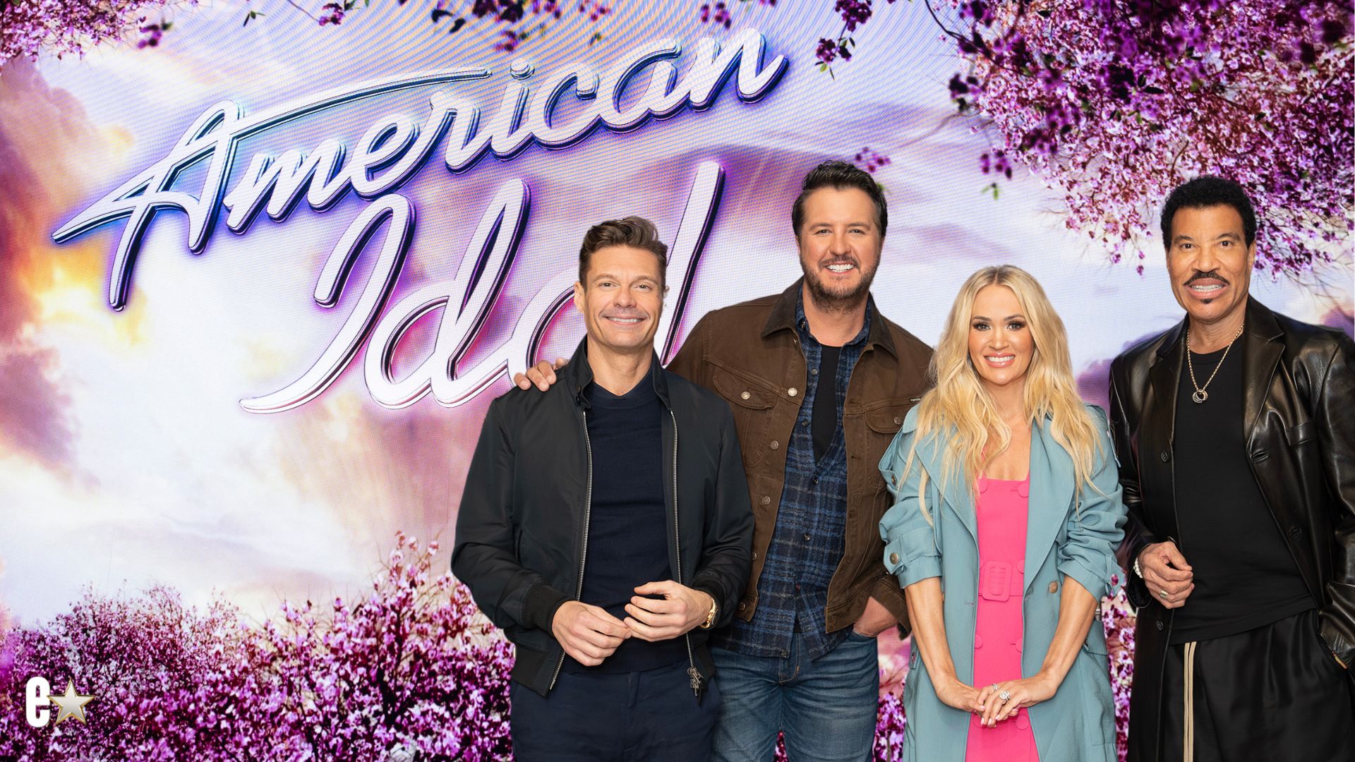 "American Idol" cast Ryan Seacrest, Luke Bryan, Carrie Underwood, and Lionel Richie