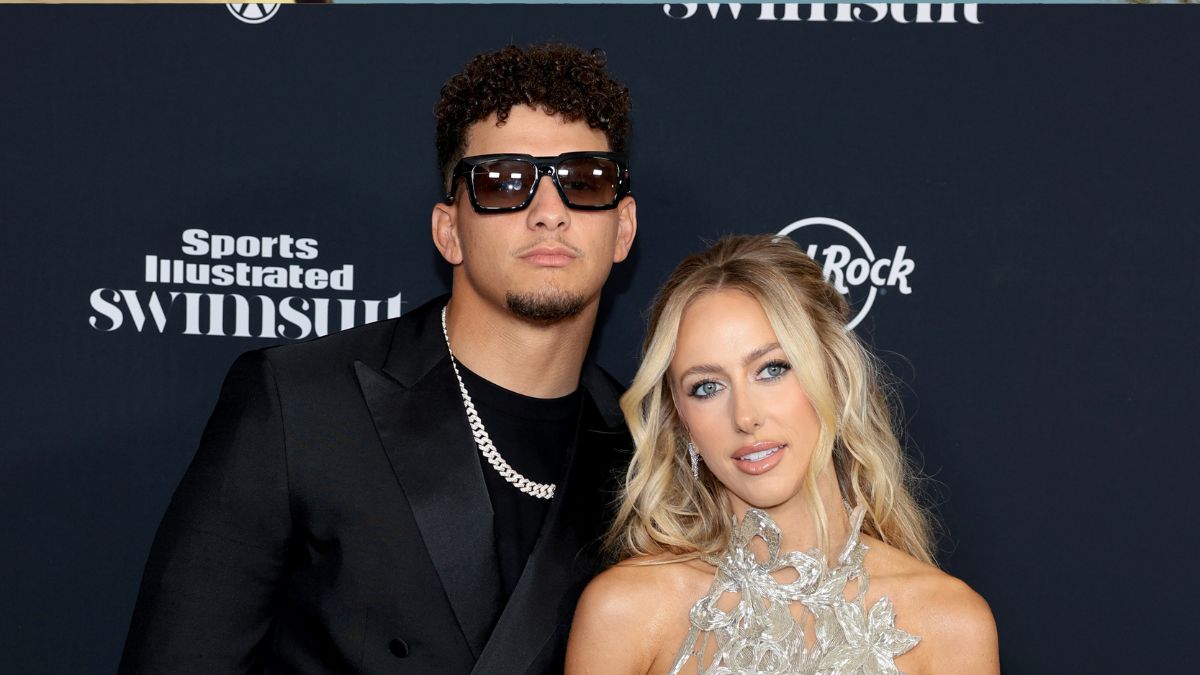 Patrick Mahomes and Brittany Mahomes attend the Sports Illustrated Swimsuit 2024 Issue Release and 60th Anniversary Celebration at Hard Rock Hotel New York on May 16, 2024