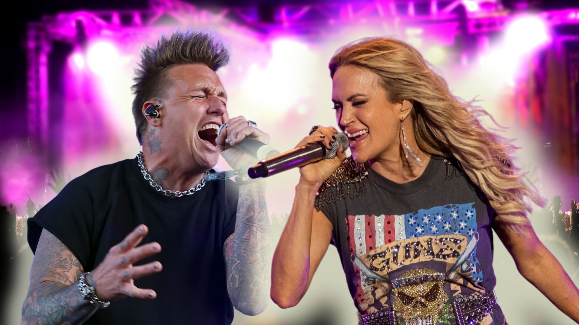 Carrie Underwood Takes the Stage with Papa Roach