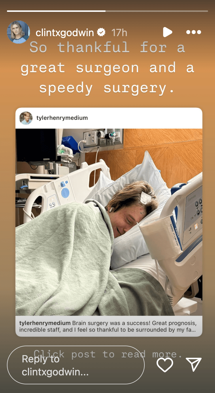 Clint Godwin Instagram Story May 13, 2025