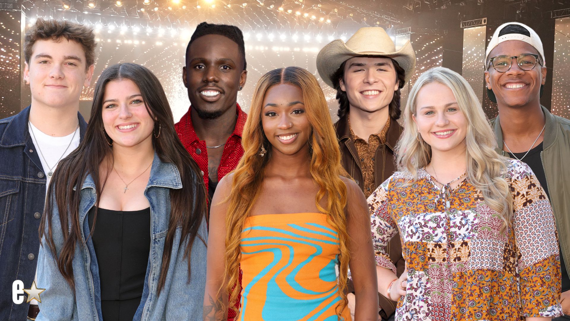 "American Idol" Top 7 Slater Nalley, Mattie Pruitt, Jamal Roberts, Gabby Samone, John Foster, Breanna Nix, and Thunderstorm Artis