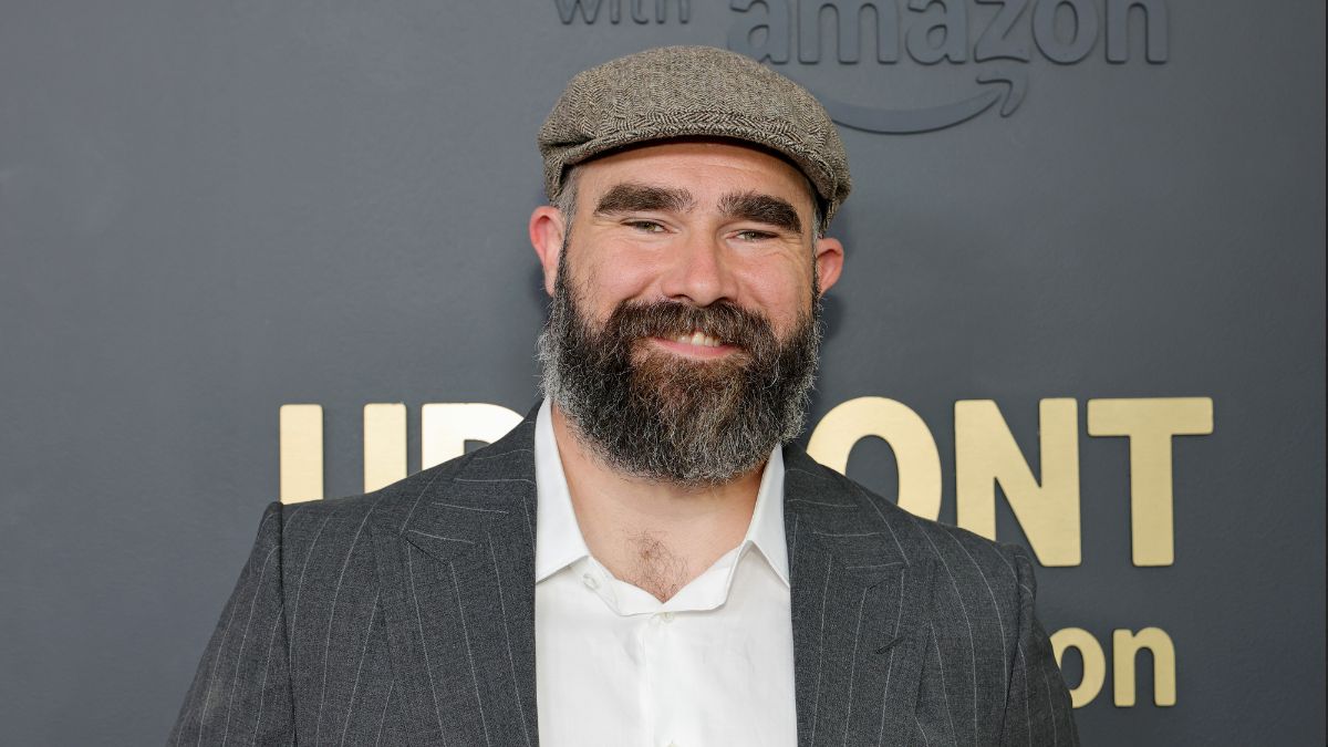 Jason Kelce attends the Amazon 2025 Upfront at Beacon Theatre on May 12, 2025