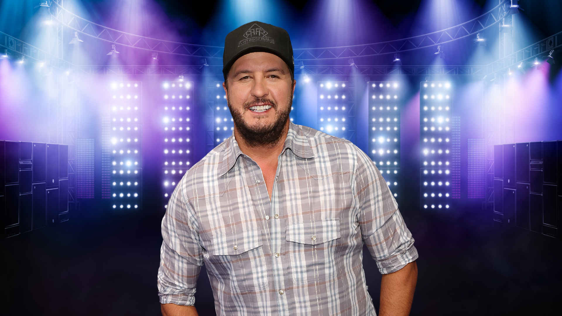 Luke Bryan posing in a baseball cap