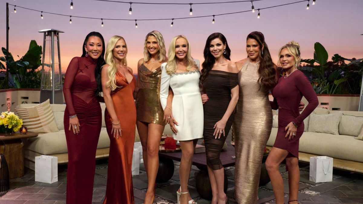 THE REAL HOUSEWIVES OF ORANGE COUNTY -- Season:18 -- Pictured: (l-r) Katie Ginella, Jennifer Pedranti, Gina Kirschenheiter, Shannon Storms Beador, Heather Dubrow, Emily Simpson, Tamra Judge