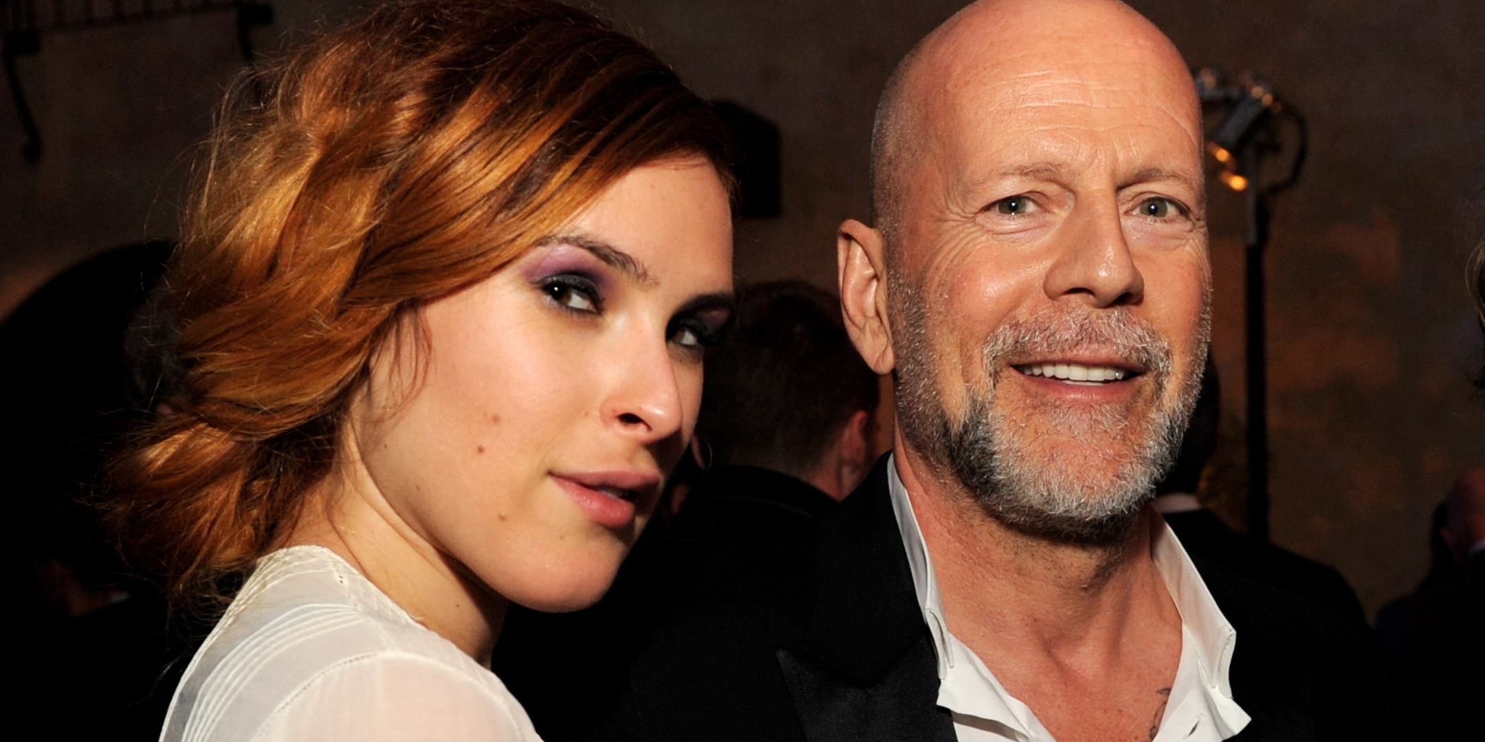 Rumer Willis and Bruce Willis attend an event