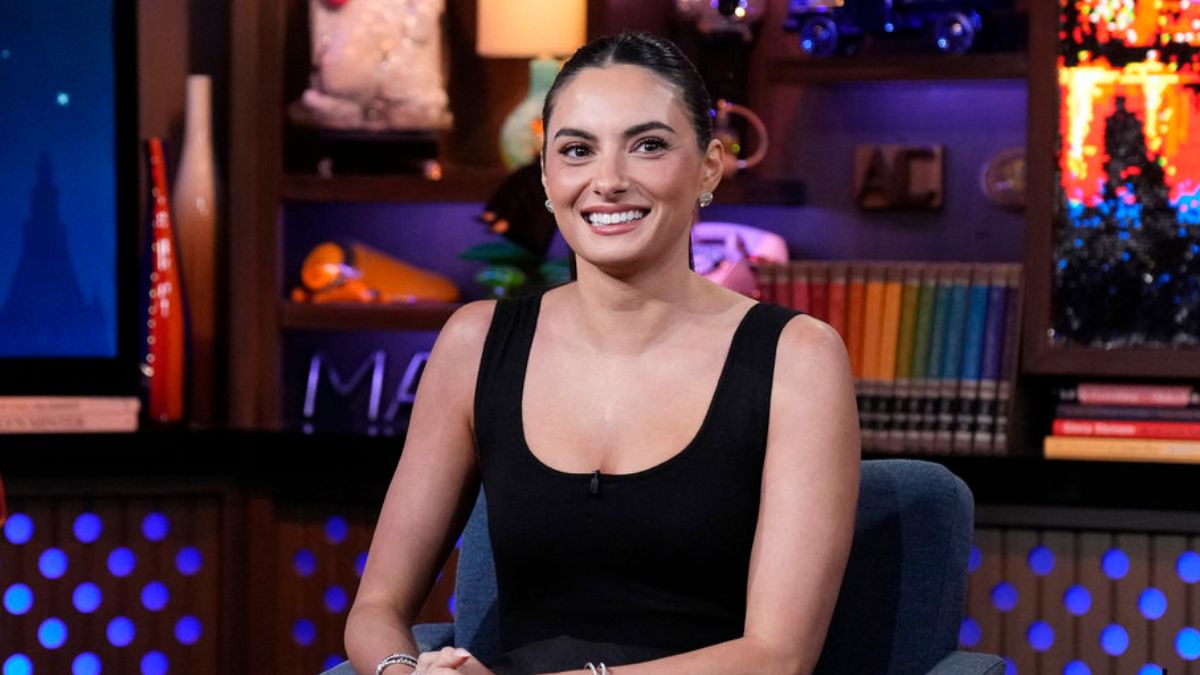 Summer House star Paige DeSorbo smiles during an appearance on WWHL