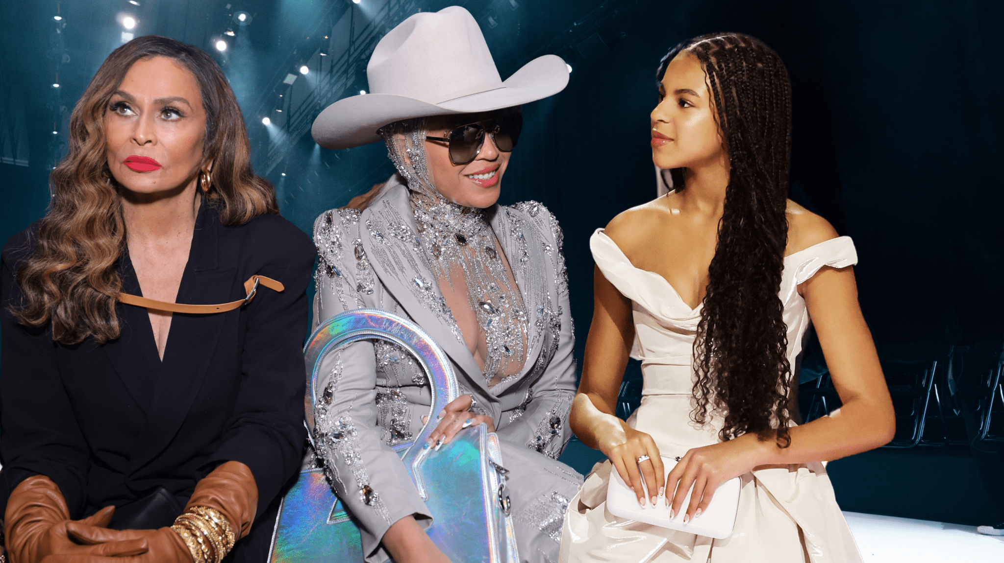 Beyonce With Tina Knowles and Blue Ivy