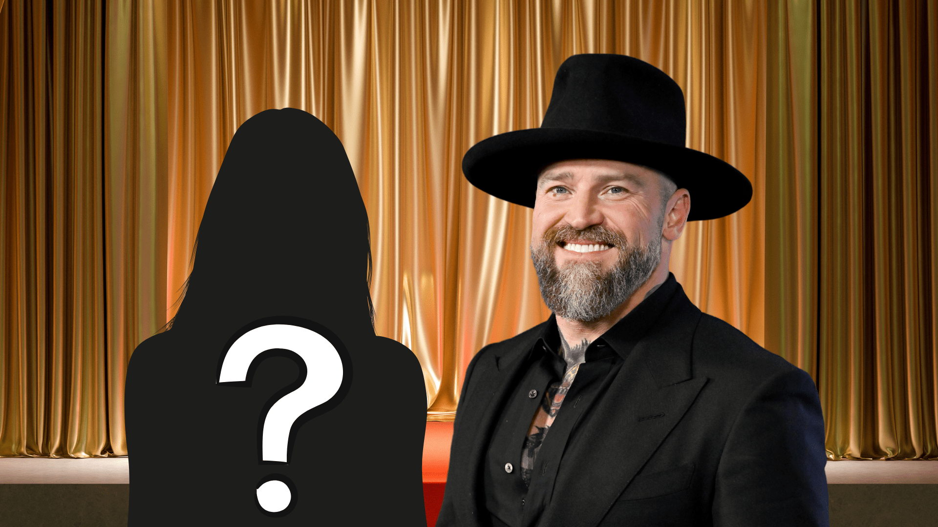 Zac Brown and mystery woman posing together