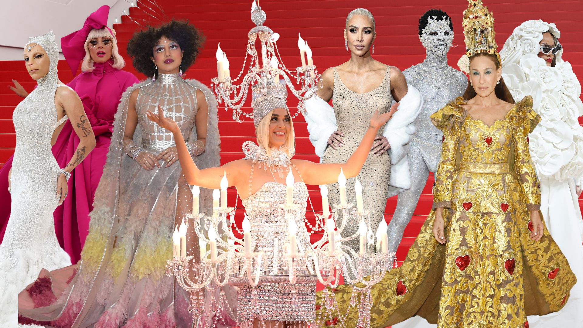 Met Gala All-Stars (Doja Cat, Lady Gaga, Priyanka Chopra, Katy Perry, Kim Kardashian, Lis Nas X, Sarah Jessica Parker and Rihanna)