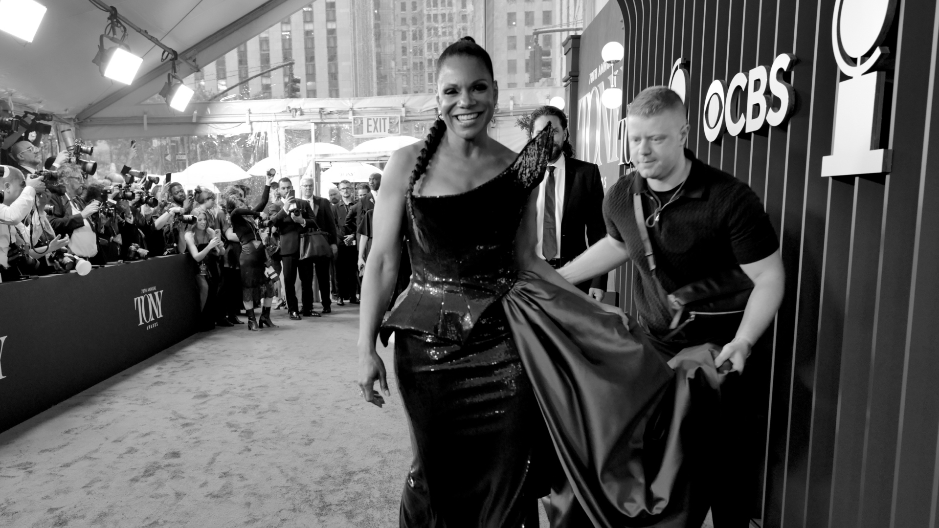 Audra McDonald smiling at the Tony Awards 2025