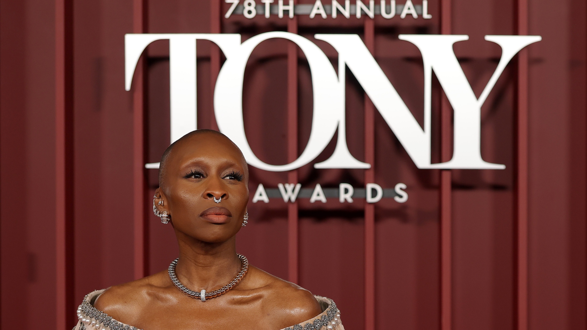Cynthia Erivo arrives at the Tony Awards 2025