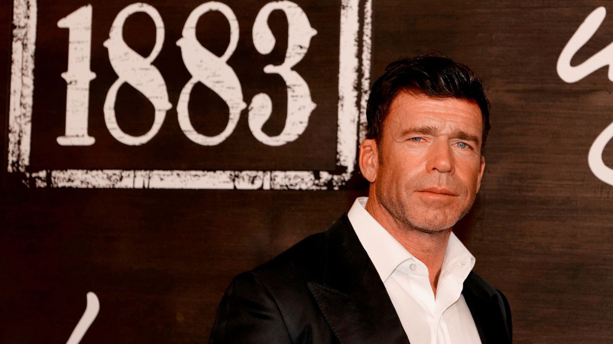 Taylor Sheridan attends the world premiere of "1883" at Encore Beach Club at Wynn Las Vegas