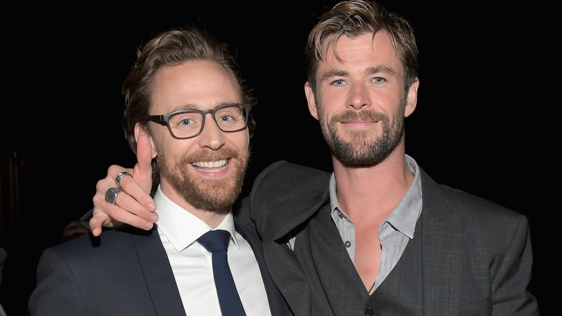 Tom Hiddleston and Chris Hemsworth