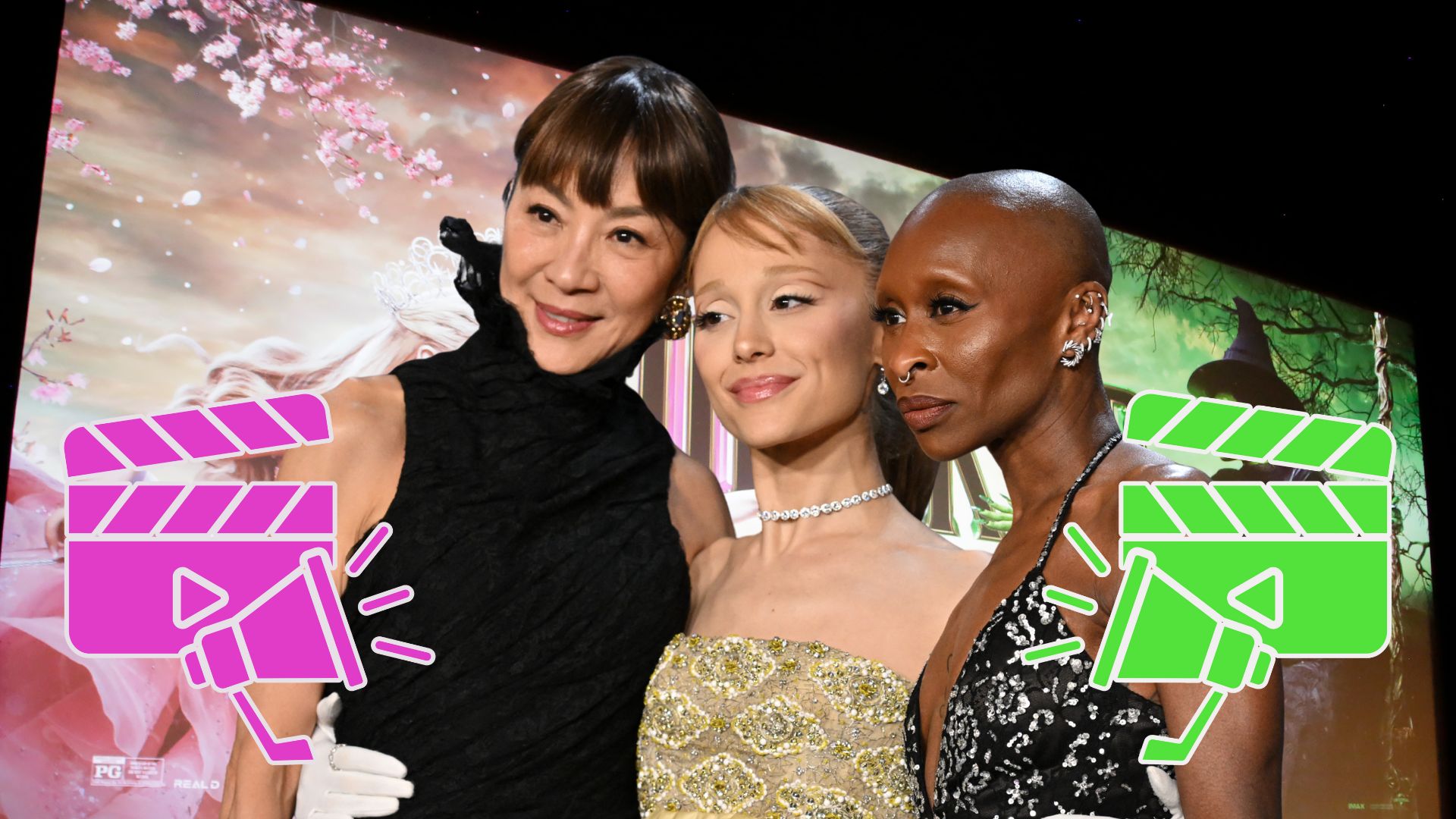 Michelle Yeoh, Ariana Grande and Cynthia Erivo - Stars of 'Wicked'