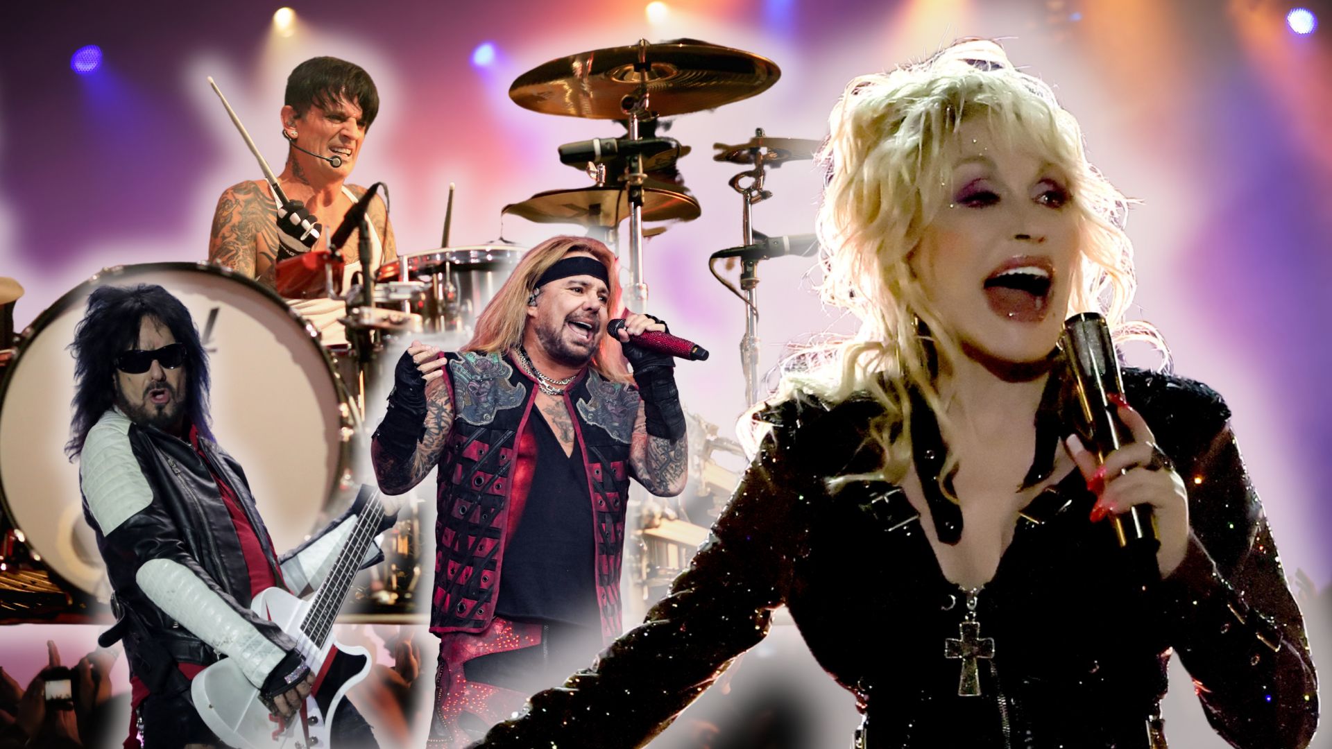 Dolly Parton ROCKS with Motley Crue