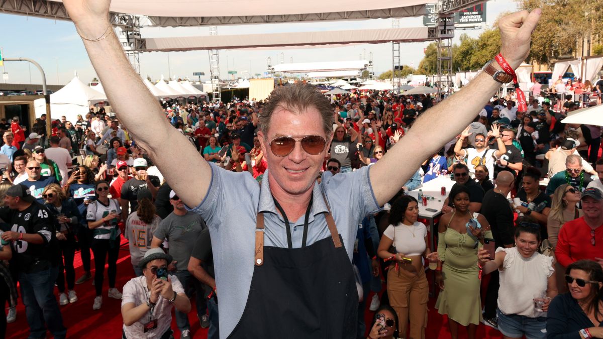 Bobby Flay attends The Players Tailgate Hosted By Bobby Flay and presented by Bullseye Event Group for Super Bowl LVII on February 12, 2023 in Phoenix, Arizona