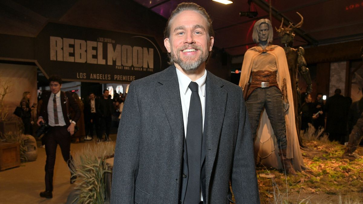 Charlie Hunnam attends the Netflix Premiere of Zack Snyder's REBEL MOON - Part One: A Child of Fire at TCL Chinese Theatre on December 13, 2023