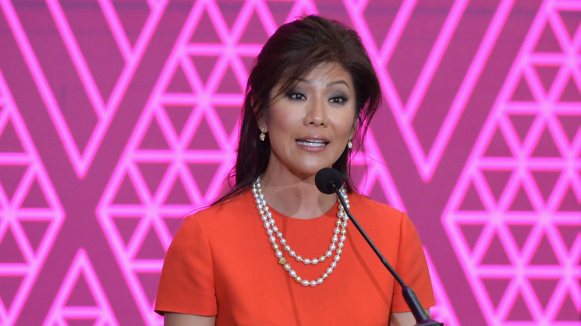 Julie Chen Moonves at the naming CBS Media Center in 2015