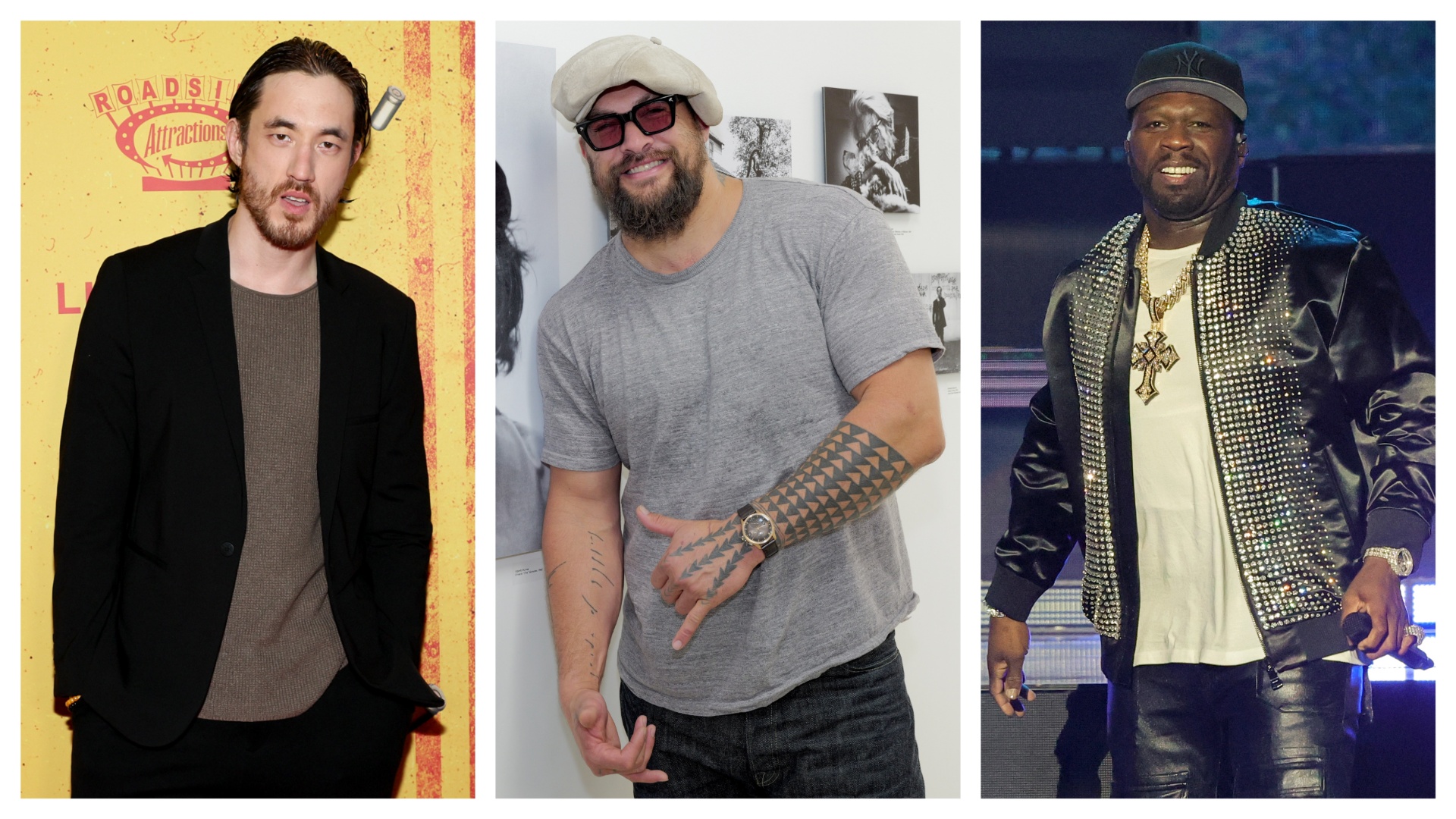 Andrew Koji, Jason Momoa, 50 Cent