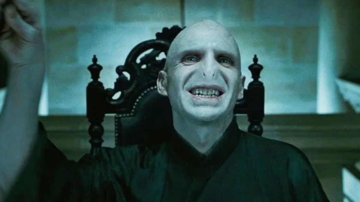 Ralph Fiennes as Voldemort in Harry Potter