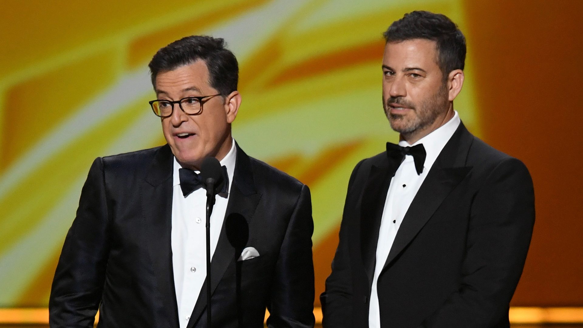 Stephen Colbert and Jimmy Kimmel