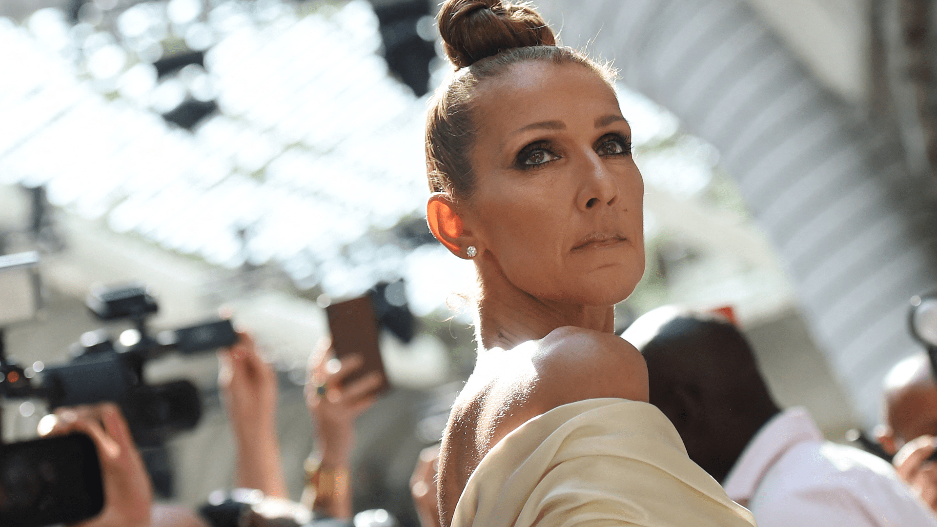 Celine Dion poses in Paris, on July 2, 2019.