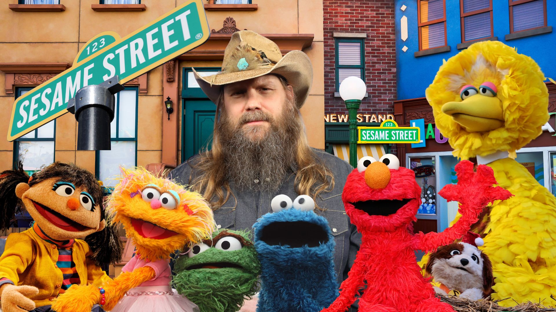 Chris Stapleton, Sesame Street, Zoe, Oscar the Grouch, Cookie Monster, Elmo, Big Bird