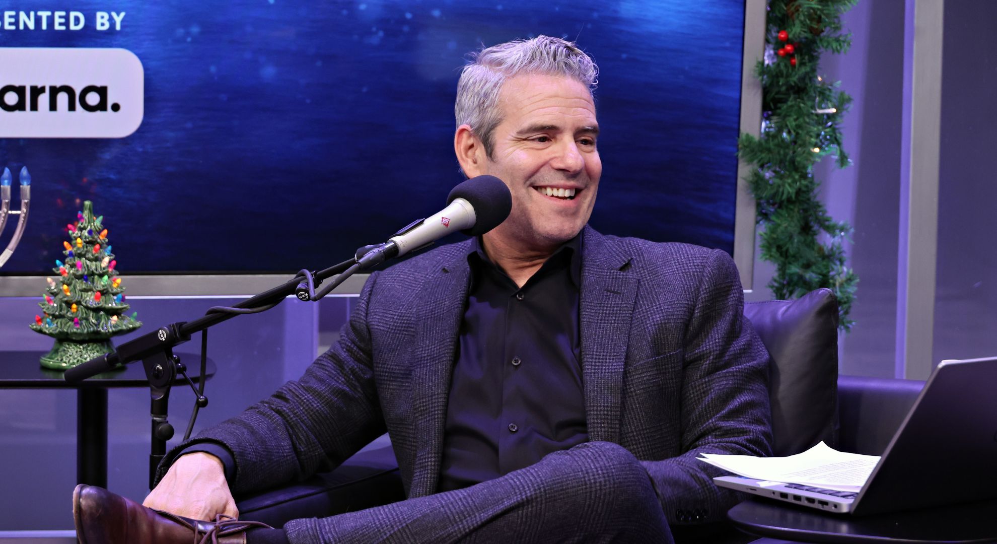 SiriusXM host Andy Cohen takes part in SiriusXM's Radio Andy Annual Holiday Hangout at SiriusXM Studios on December 14, 2023 in New York City