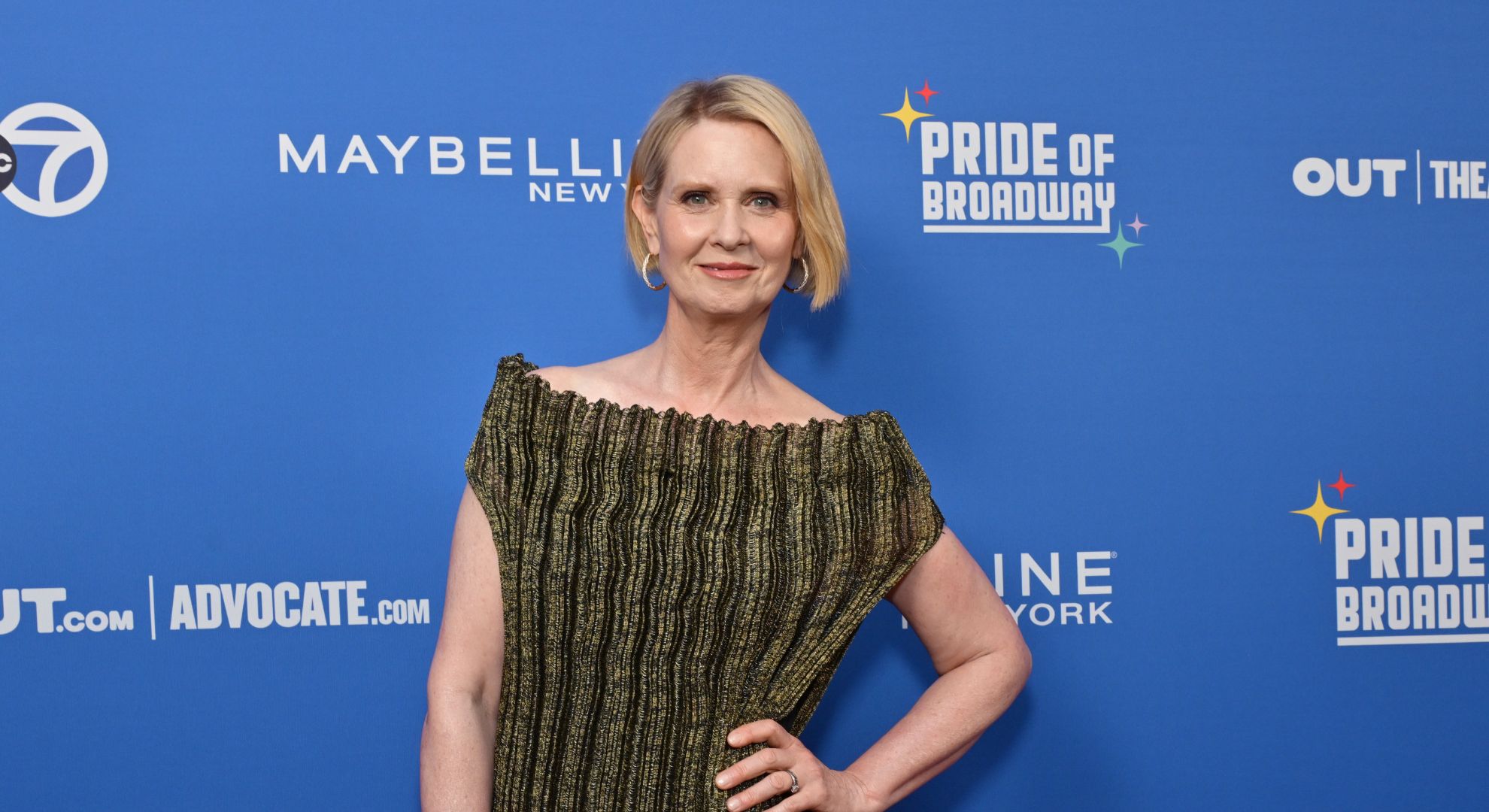 Cynthia Nixon attends the “2025 Out & The Advocate Pride Cover Party: Pride of Broadway" hosted by Out.com Advocate.com equal pride on June 02, 2025 in New York City