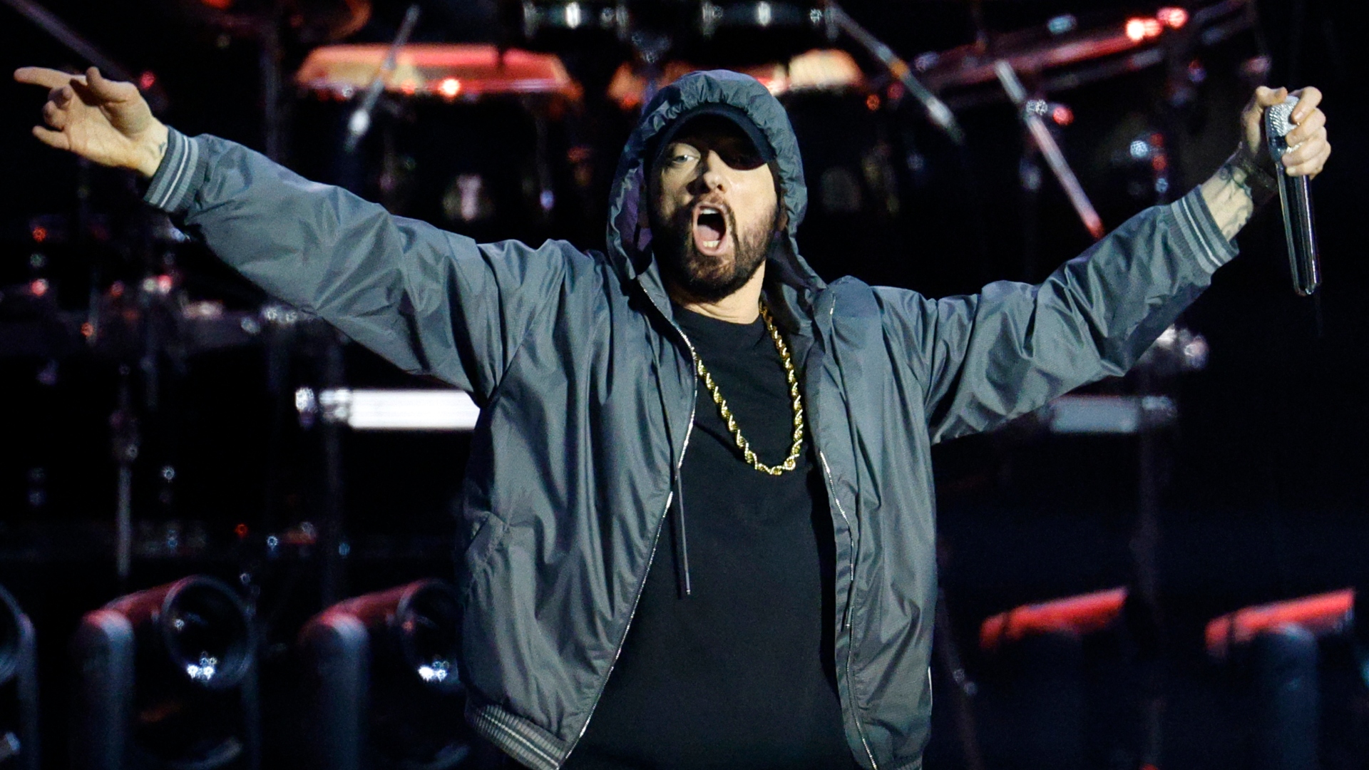 Eminem performing