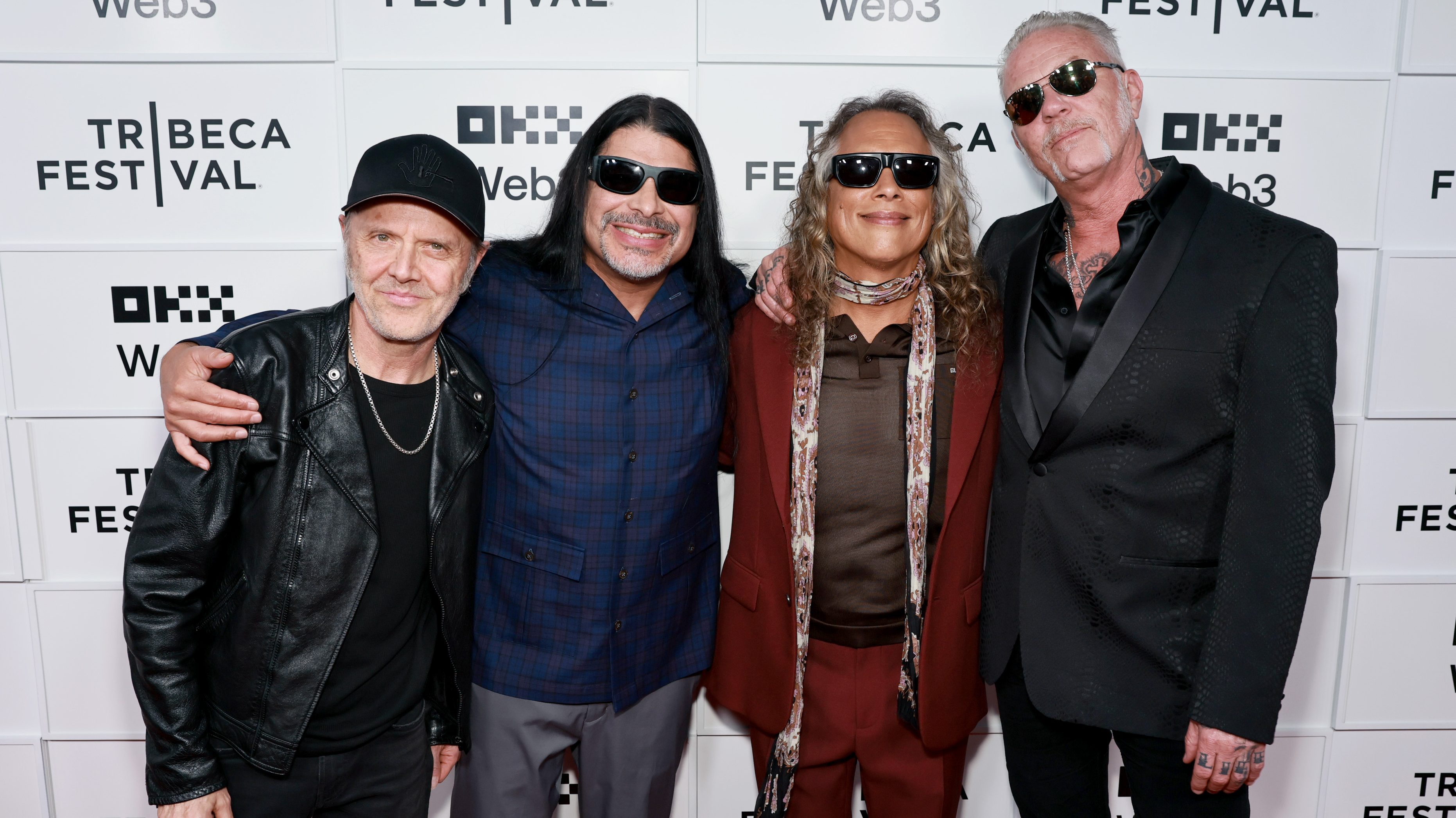 Lars Ulrich, Robert Trujillo, Kirk Hammett, and James Hetfield of Metallica