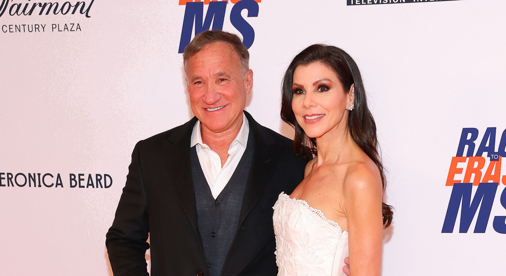 Terry Dubrow and Heather Dubrow attend the 32nd annual Race To Erase MS Gala at Fairmont Century Plaza on May 16, 2025 in Los Angeles, California
