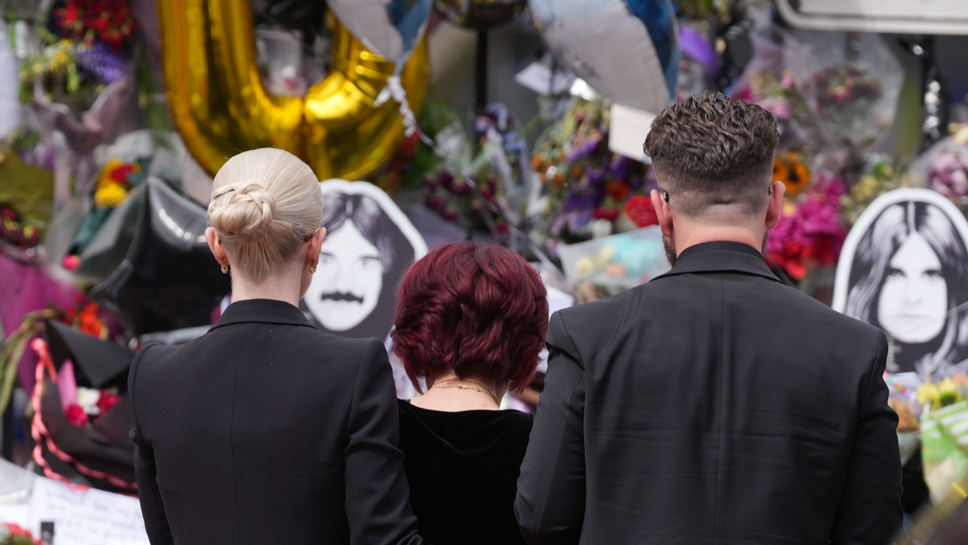 Ozzy Osbourne's family visit his memorial site