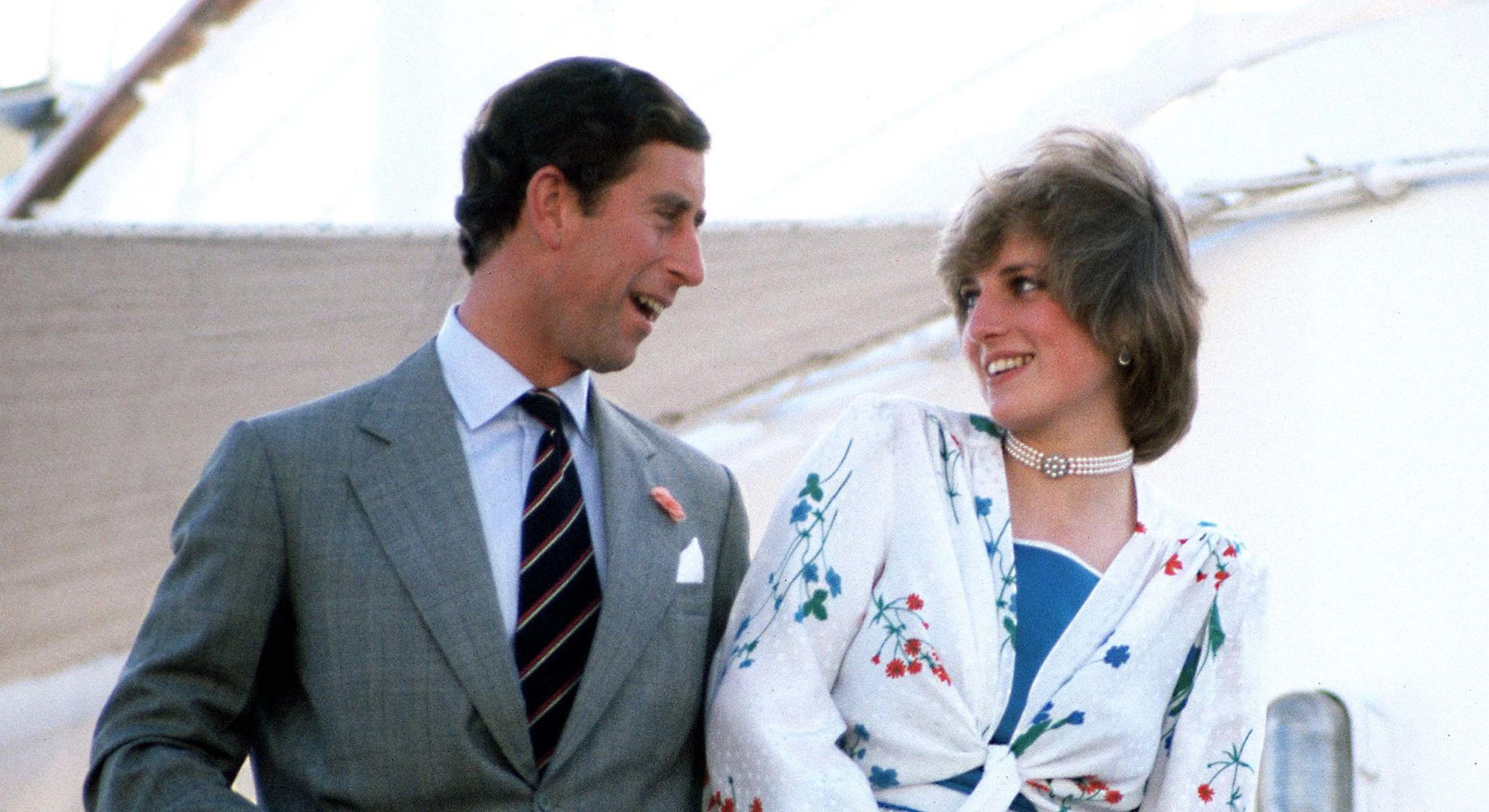 Prince and Princess of Wales leave Gibraltar on the Royal Yacht Britannia for their honeymoon cruise, 31st July 1981