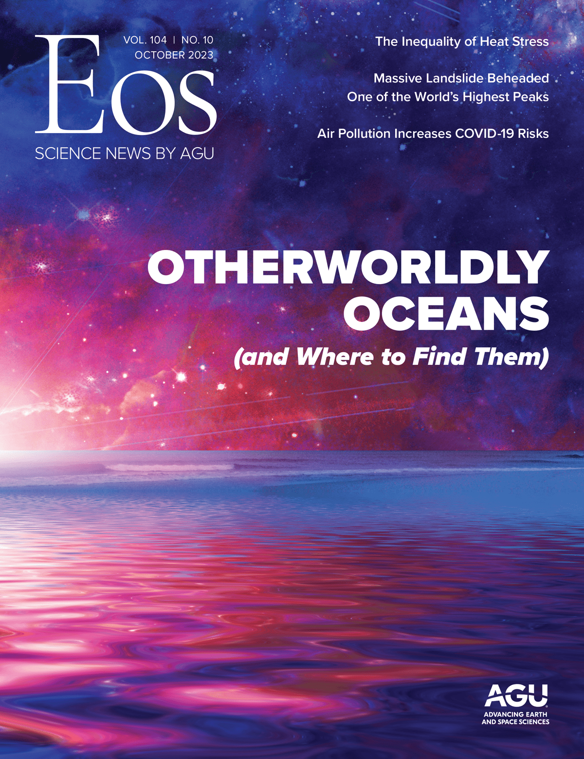 Cover of the October 2023 issue of Eos