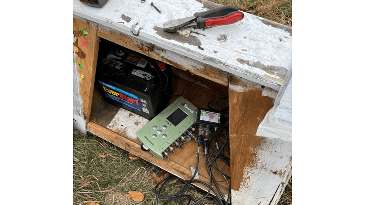 Photo of scientific equipment in the field.