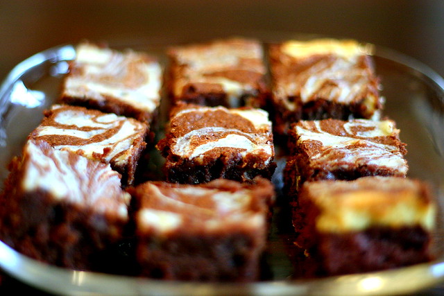 cream cheese marbled brownies